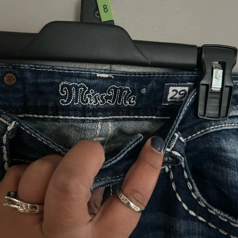 Miss Me Jeans - Cleo Stitched Bootcut - medium blue factory faded Y2K - Picture 6 of 15